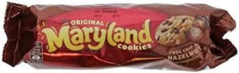 Maryland cookies choc chip & hazelnut-Biscotti con gocce di cioccolato e nocciole
